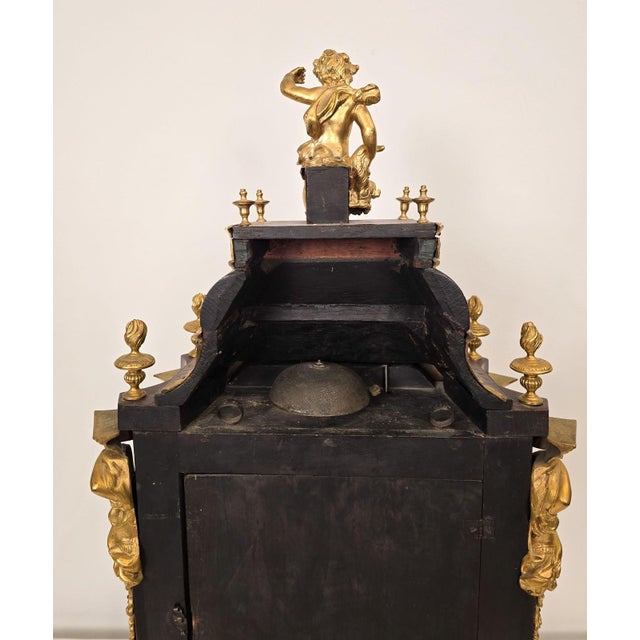 Metal Louis XIV Boulle and Gilt Bracket Clock For Sale - Image 7 of 16