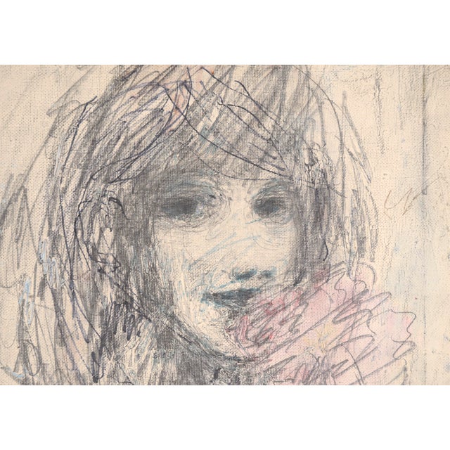 Contemporary Abstracted Portrait of a Girl With a Flower For Sale - Image 4 of 8