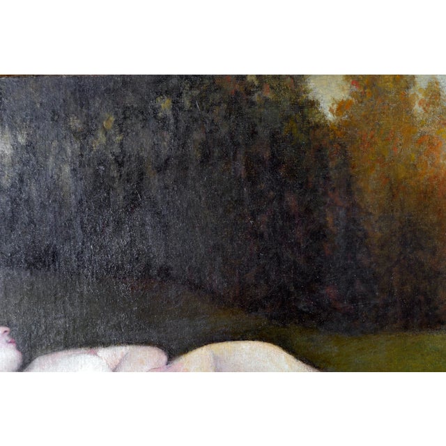 Pink 19th Century Reclining Nude Painting For Sale - Image 8 of 8