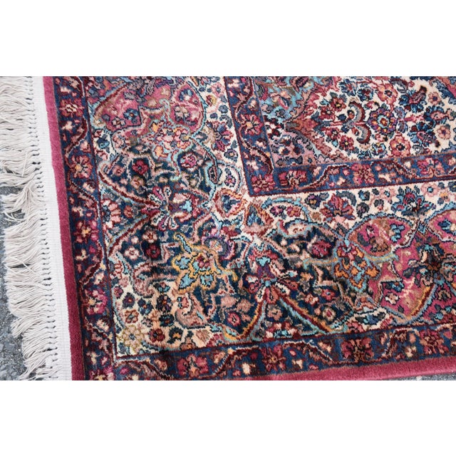 Red Karastan 11.5’ X 14’ Red Wool Kirman Antique Rug For Sale - Image 8 of 10