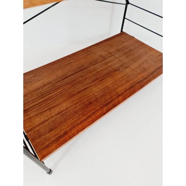 Brown Vintage String Bookshelf in Walnut from WHB Germany, 1950s For Sale - Image 8 of 18