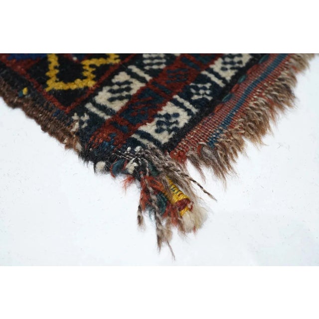 Navy Blue Antique Shiraz Rug 4'7'' x 8'5'' For Sale - Image 8 of 11