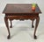 Late 20th Century Hekman Chippendale Style Walnut Burl Tea Table With Pull-Out Slides For Sale - Image 14 of 14