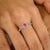 14k White Gold Genuine Oval Ruby Diamond Halo Split Band Ring Size 5.5 For Sale In New York - Image 6 of 11