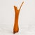 Viking Glass Three Foil Persimmon Swung Vase – Tall Mid-Century Modern Amber Orange Art Glass For Sale In Miami - Image 6 of 9