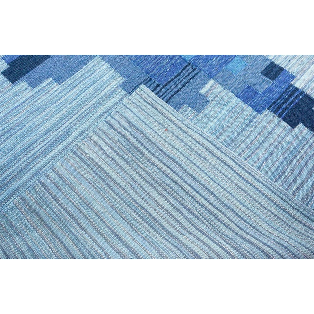 Modern Swedish Flat Weave Wool Rug by Doris Leslie Blau. Size: 14'1" × 24'0" (429 × 731 cm) A striking modern...