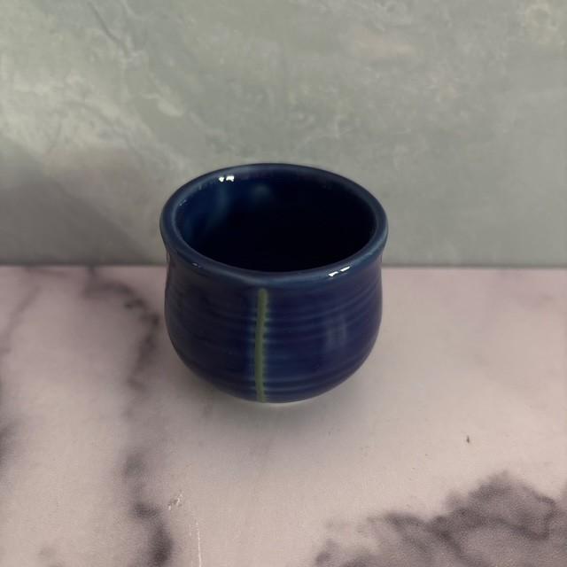 Mid-Century Modern Mid 20th Century Blue and Gray Ceramic Sake Set, Japan, With 2 Cups For Sale - Image 3 of 4