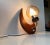Scandinavian Teak and Smoked Glass Moon Sconce, 1960s For Sale - Image 4 of 7