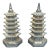 1970s Godinger Silver Plate Chinoiserie Pagoda Salt & Pepper Shakers For Sale