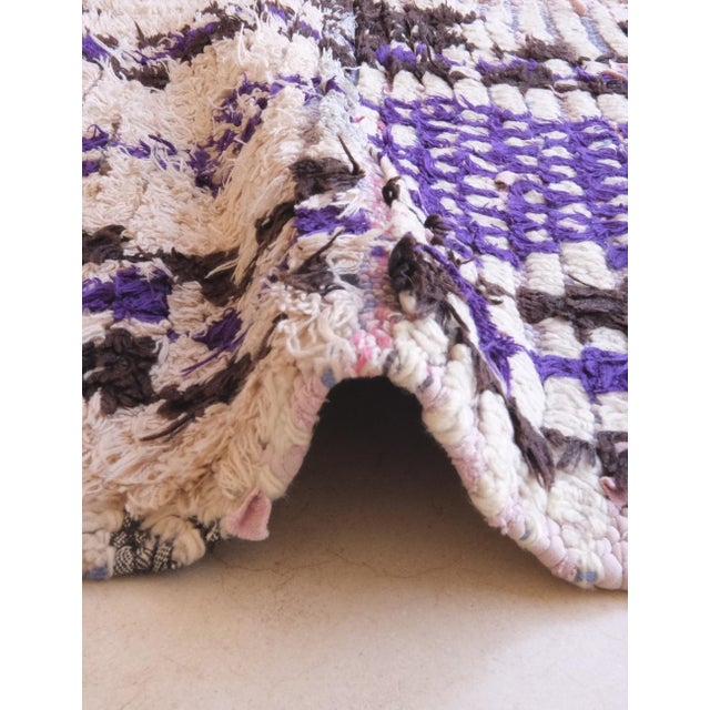 Tribal Small Ivory Accent Rug - 5.1 X 2.3 Ft For Sale - Image 3 of 8