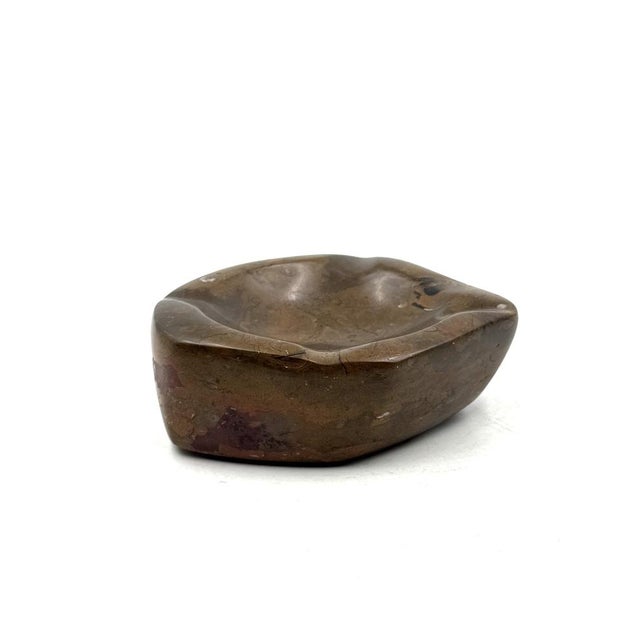 Fossil Brown Marble Ashtray Bowl, France, 1970s For Sale - Image 13 of 13