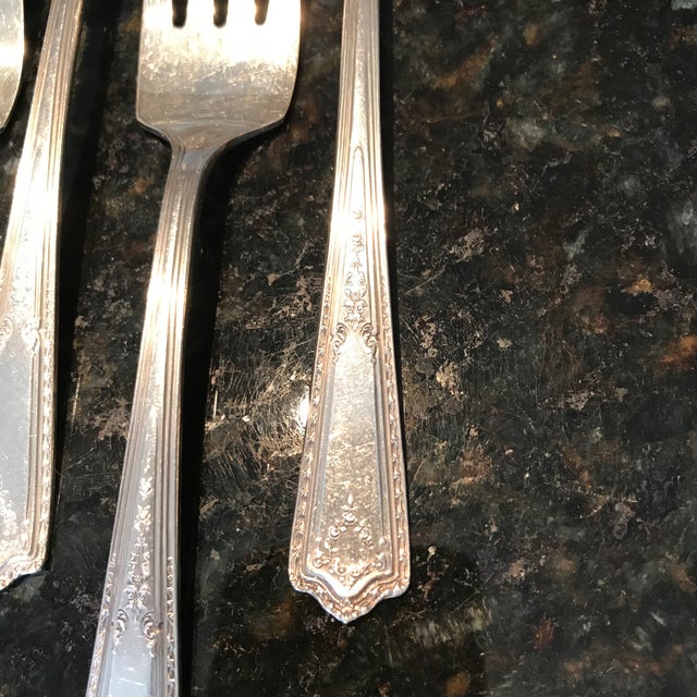 1920s ???Rogers & Bro A1??? Silver Plated Paisley Cake Forks Set of 6