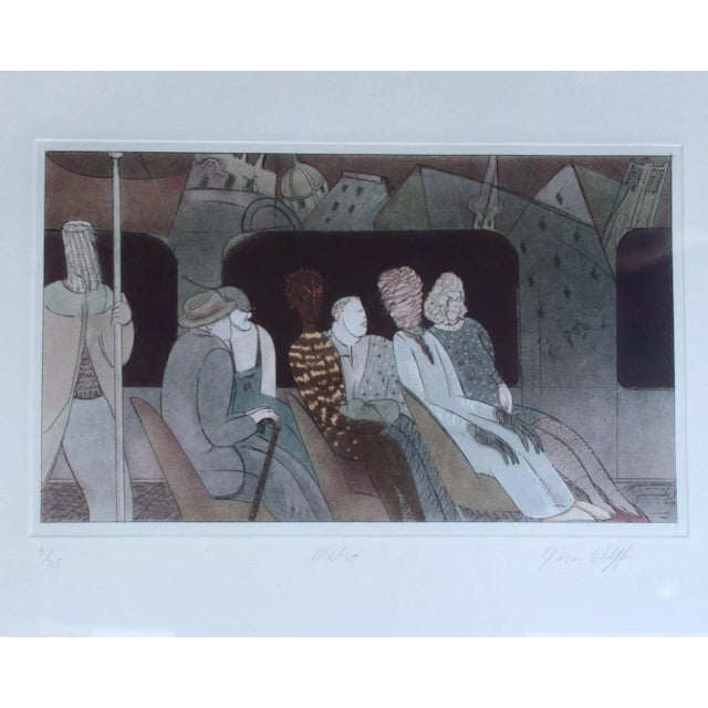 Shown is an original artist print of the work titled 'Metro' by artist Efram Wolff. Signed by the artist, this print is...