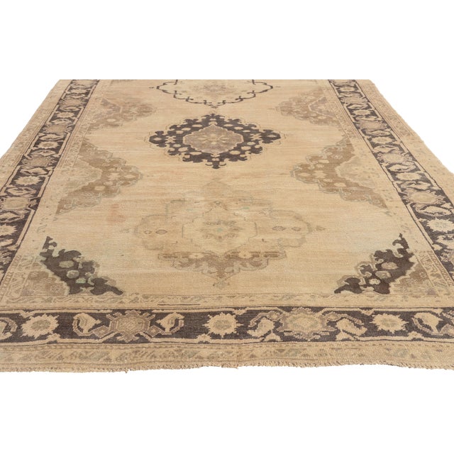 Vintage Turkish Oushak Rug, 05'00 X 12'00 For Sale - Image 4 of 10