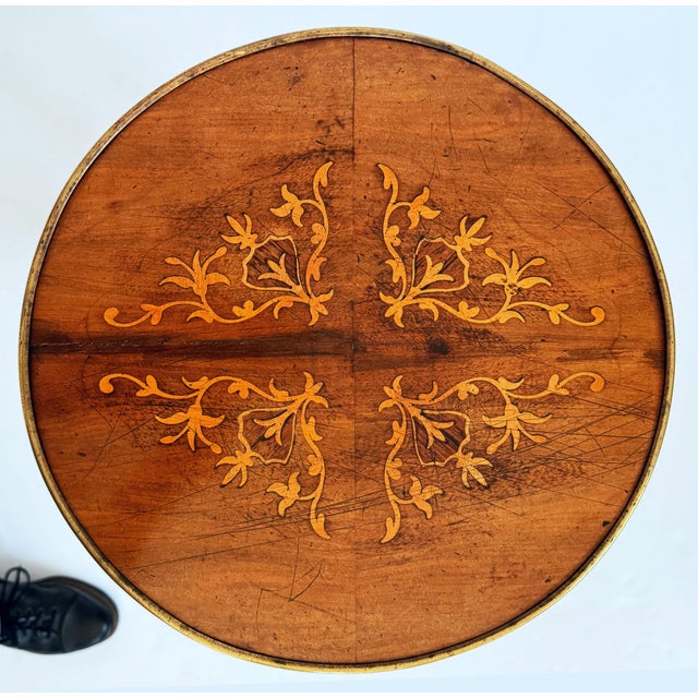 French Tripod Pedestal Stand or Side Table of Walnut in the Louis XVI Style For Sale In Austin - Image 6 of 10