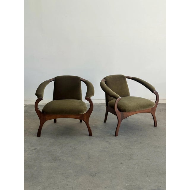 Horseshoe Lounge Chair - Pair For Sale - Image 11 of 12