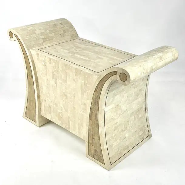 1980s Decorative Tessellated Sculptural Console Table or Dry Bar For Sale In New York - Image 6 of 12