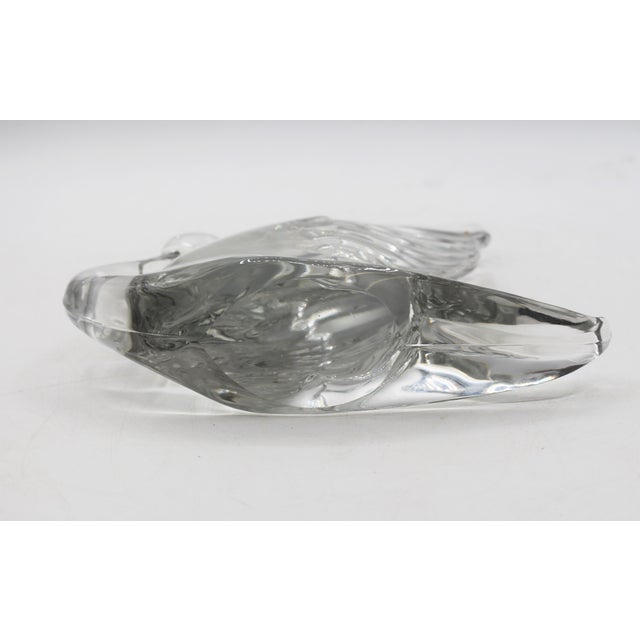 Transparent Circa 1947-1953 Heisey Clear Crystal Mold Blown Swan For Sale - Image 8 of 8