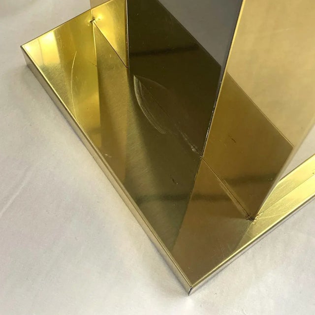 1980s Gold and Black Pierre Cardin Style Metal Table Lamps - a Pair For Sale - Image 11 of 13