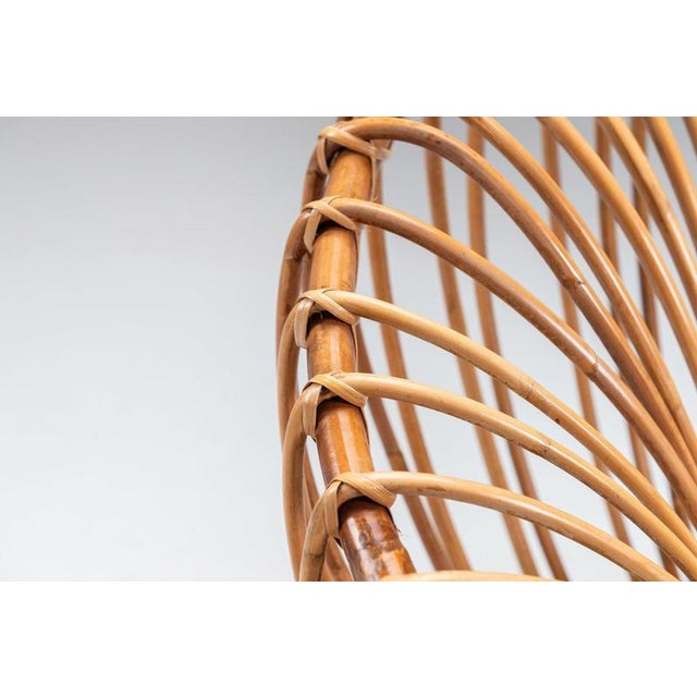 Lounge Chair in Rattan and Teak in the style of Franco Albini, Italy, 1950 For Sale - Image 9 of 15