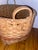 Wood Antique American Hand-Woven Splint Wood Gathering Basket For Sale - Image 7 of 10