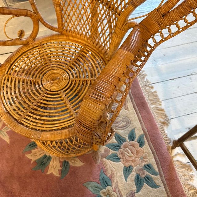 Vintage Rattan Peacock Chair For Sale - Image 4 of 7