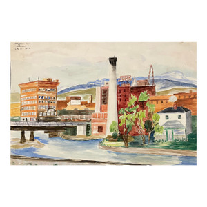 1948 Missoula Montana Watercolor by Matthews