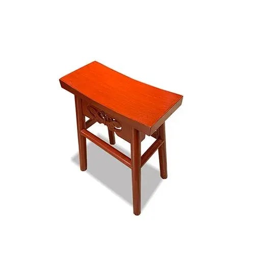 Chinese Asian Red Butterfly Counter Stool For Sale - Image 3 of 4
