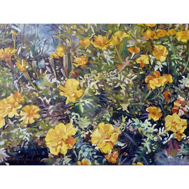 Oil Painting Marigold Varvarov Anatoly Viktorovich For Sale - Image 6 of 7