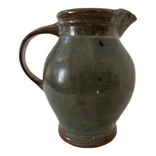 1990s Hand Thrown Potter Pitcher For Sale