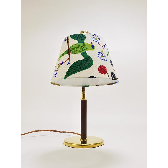 Table Lamp in Brass and Leather by Josef Frank for J.T. Kalmar, Austria, 1930s For Sale - Image 11 of 18