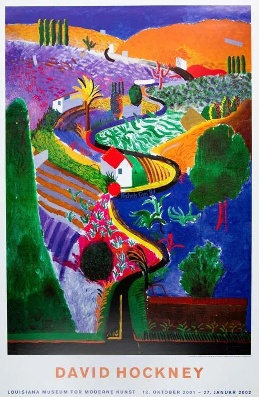 David Hockney Nichols Canyon Poster | Chairish