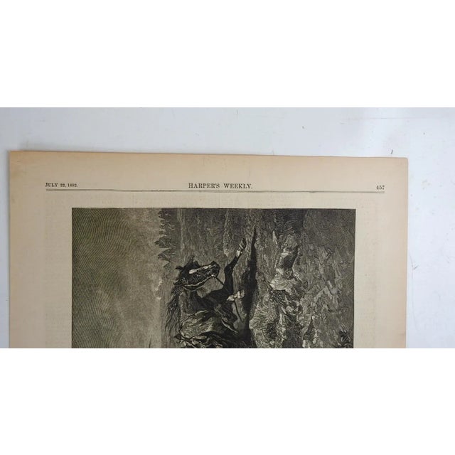 Rustic European 1882 Arab Horse Cavalry After Adolph Schreyer Engraving For Sale - Image 3 of 5