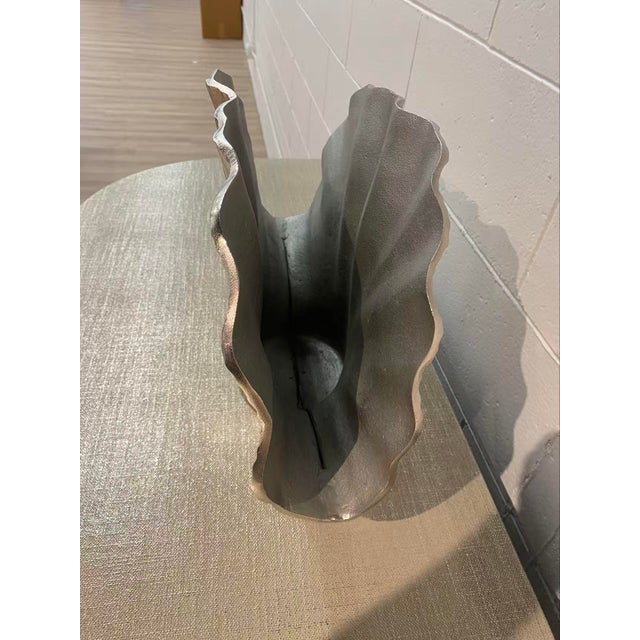 John-Richard Ginkgo Leaf I 12.5 X 6.5 Inch Vase For Sale - Image 4 of 5