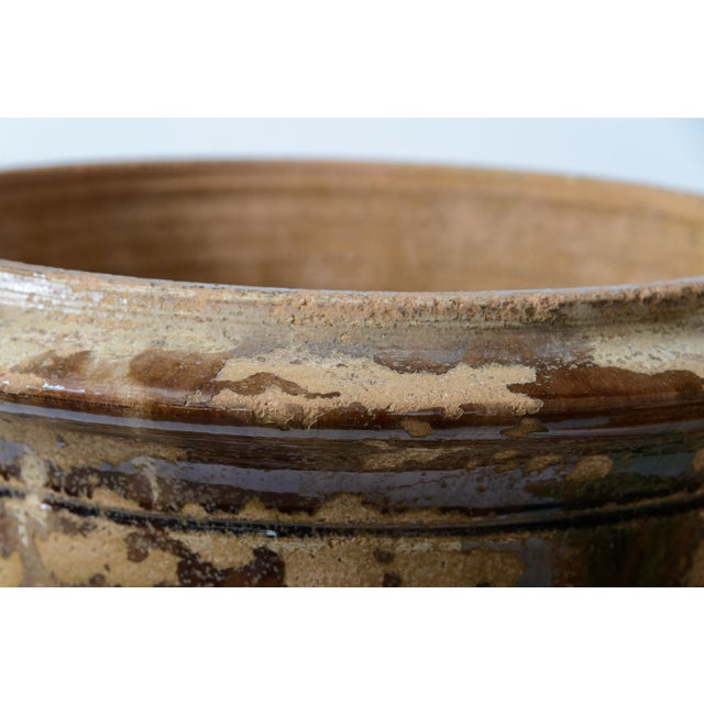 Antique French Glazed Terracotta Anduze Planters, Signed For Sale - Image 14 of 18
