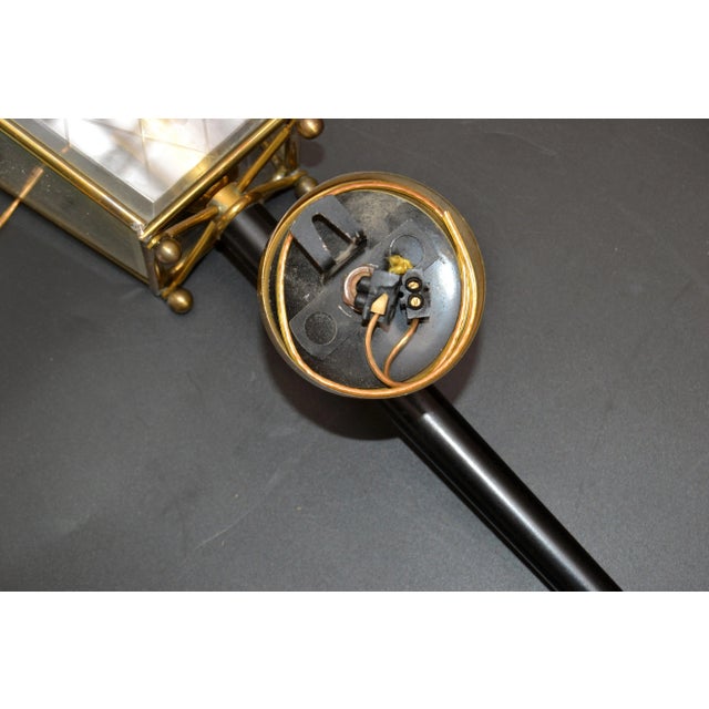 Jacques Adnet Style Sconces Lantern Wall Lamps French Mid-Century Modern - Pair For Sale - Image 10 of 13