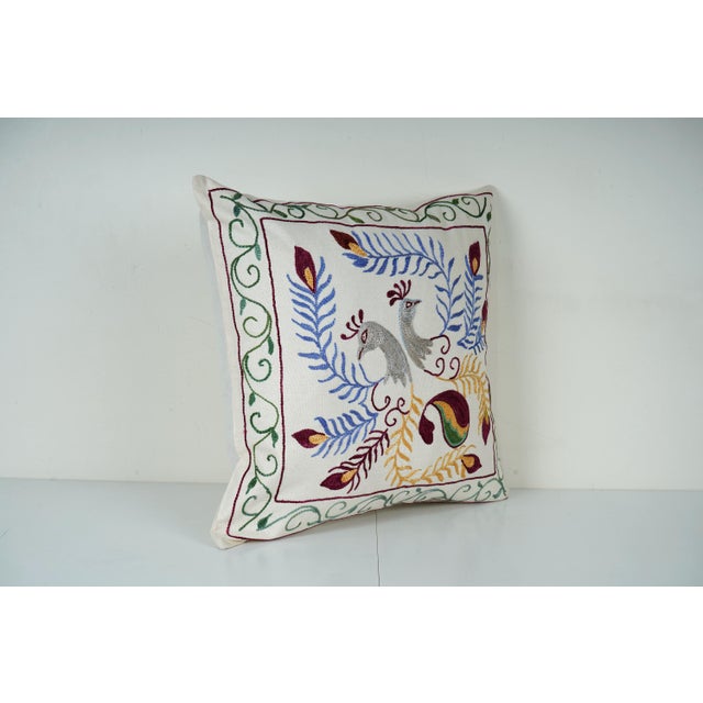 Uzbek Suzani Pillow Cover Elevate your home decor with our Turkish Suzani Pillow Cover, featuring exquisite vintage Uzbek...