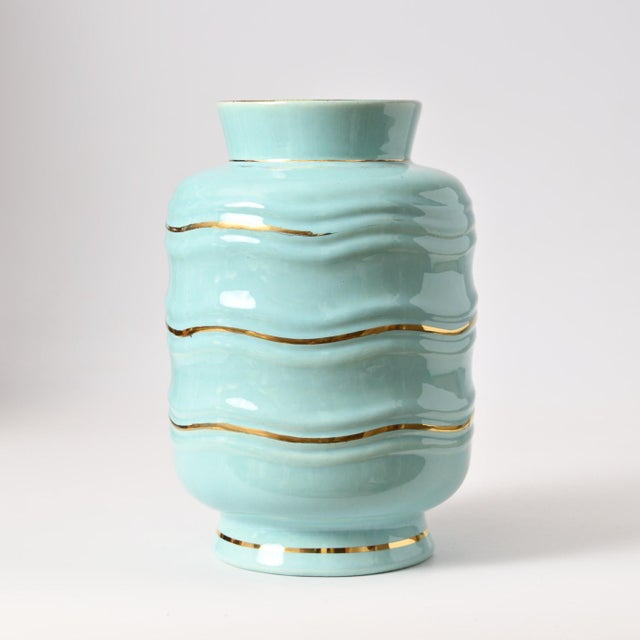 Art Deco Ceramic Vase from Boch Frères, 1930s, in Very Good conditions. Designed 1920 to 1949 This piece has an...
