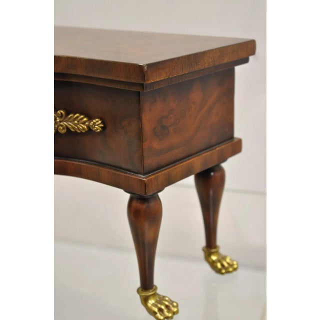 Early 21st Century Maitland Smith Style Jewelry Box Burl Walnut Baby Grand Piano Form With Brass Paw Feet For Sale - Image 5 of 11