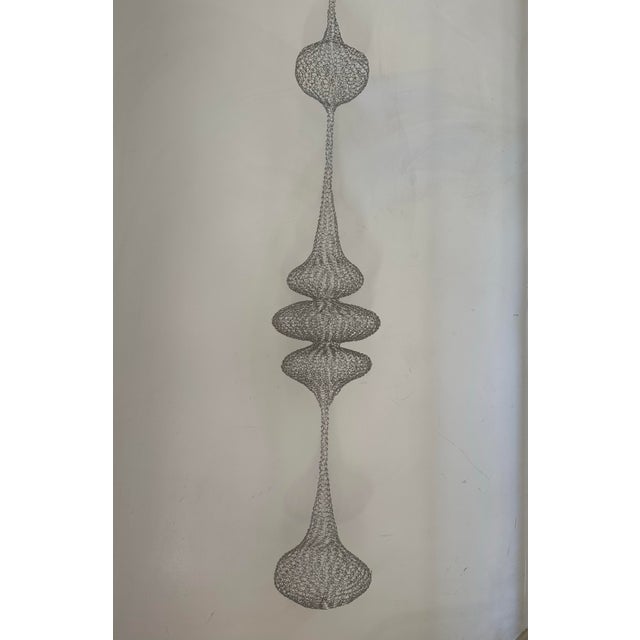 Mid-Century Modern Copper Wire Sculpture Inspired by the Hand Woven Technique of Ruth Asawa #15 For Sale - Image 3 of 4
