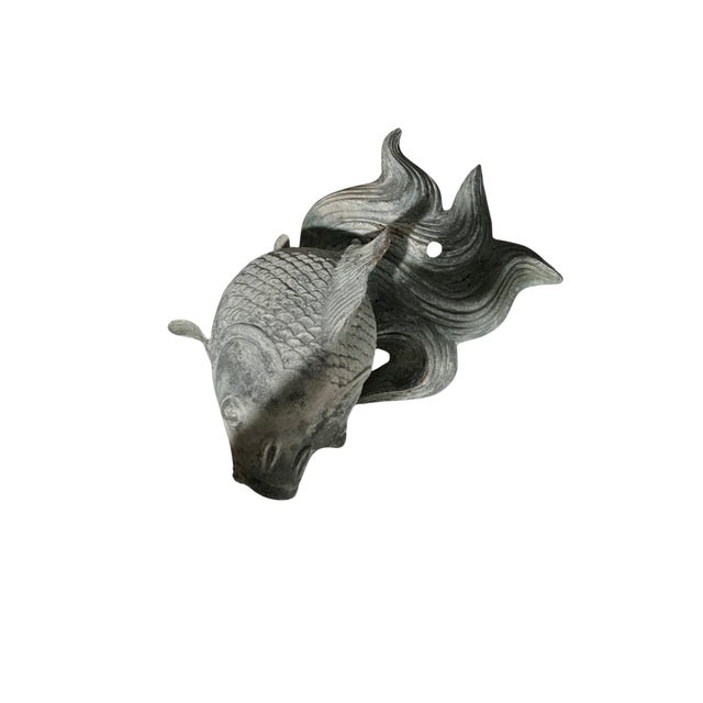 Large Copper Koi Fish Fountain Sculpture, Attributed to Brian Cohen (1925–2020) For Sale In Los Angeles - Image 6 of 8