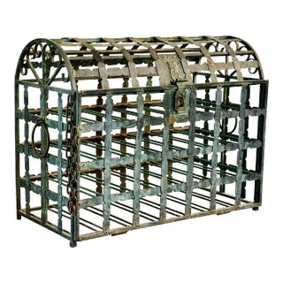 Early 20th Century French Steel Wine Chest For Sale