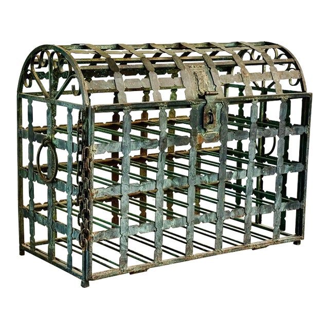 Early 20th Century French Steel Wine Chest For Sale