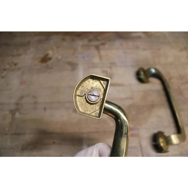 Gold Mid-Century Handles in Brass, 1950s, Set of 2 For Sale - Image 8 of 9