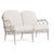 Brown Jordan Calcutta Loveseat, Dove frame with Fusion Natural fabric For Sale - Image 12 of 12