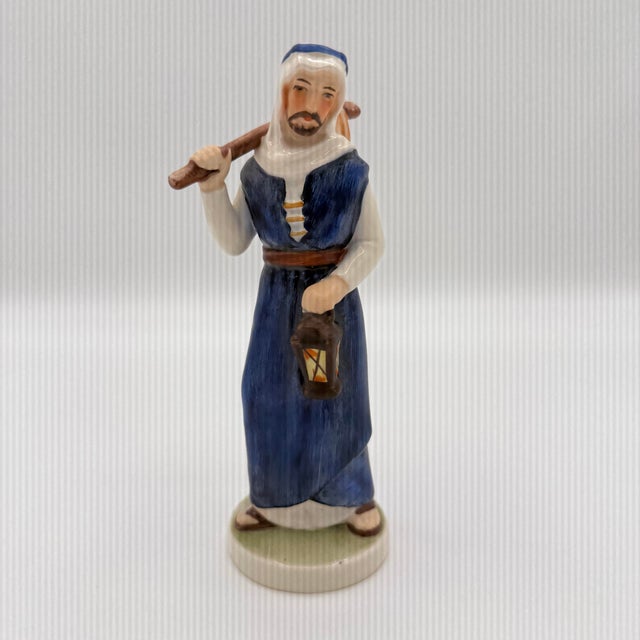 Vintage 1960s Goebel West Germany St. Joseph Glazed Porcelain Nativity Figurine For Sale - Image 9 of 9