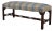 Southwood Chippendale Mahogany Bench W. Damask Upholstery For Sale