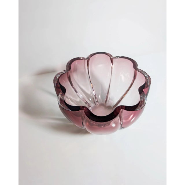 Crystal Glass Bowl from Seguso, 1980s For Sale - Image 3 of 5