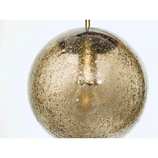 Metal Mid-Century Globe Air Bubbles Ball Hanging Lamp from Peill & Putzler, 1960 For Sale - Image 7 of 13