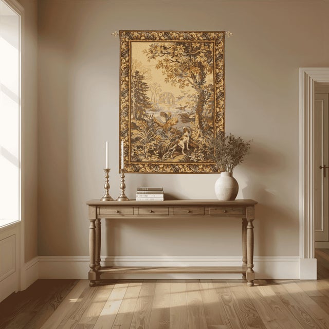 This tapestry is after a design by J. B Oudry (1686-1755), inspired by the theme of the Four Seasons. Oudry was the...